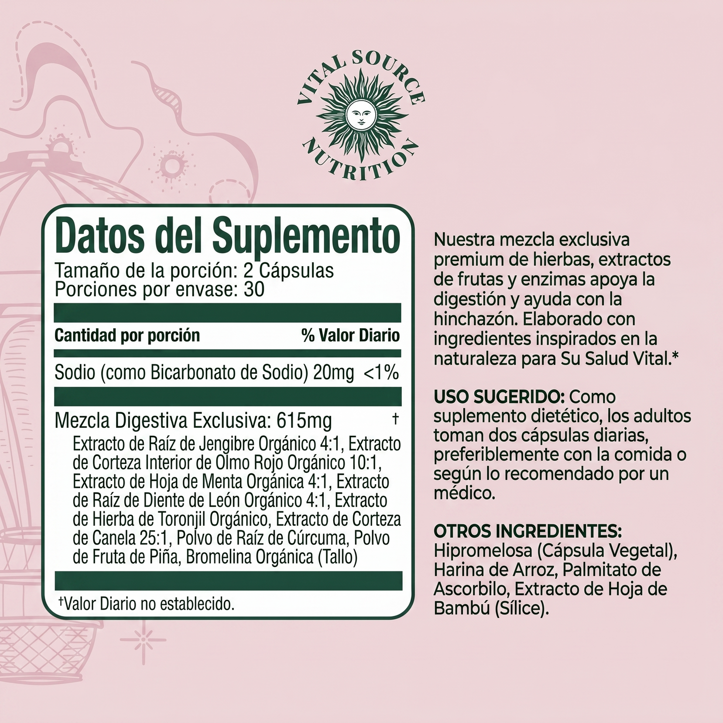 Vital Source Nutrition® AiRi Debloat | Elimina la Hinchazón y Limpia tu Intestino