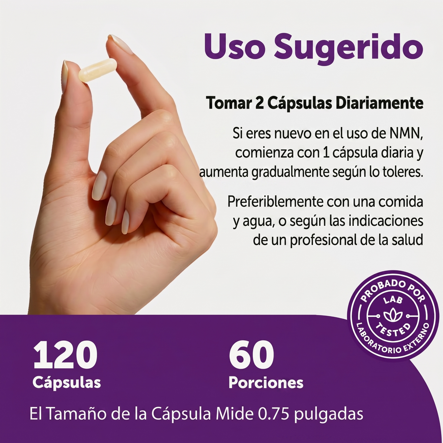 Microingredients® NMN Advanced (120 Cápsulas) | Renueva tus Células y Belleza