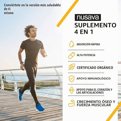 Nusava® Vitamina D3+K2+Omega 3 (Gotero 30mL) | Frena el Desgaste y Nutre tus Huesos