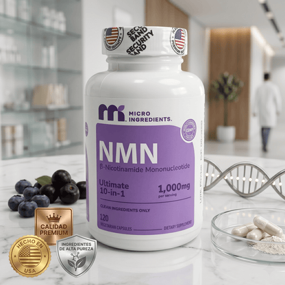 Microingredients® NMN Advanced (120 Cápsulas) | Renueva tus Células y Belleza