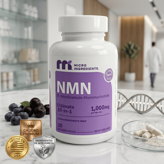 Microingredients® NMN Advanced (120 Cápsulas) | Renueva tus Células y Belleza
