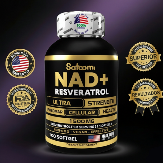NAD+ RESVERATROL SATOOMI USA® | SECRETO ANTI EDAD