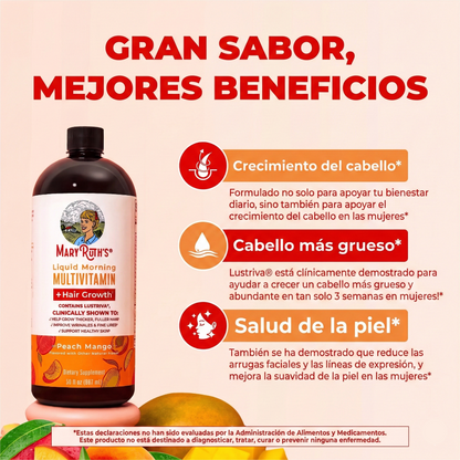 MaryRuth's® Multivitamínico de Crecimiento Capilar | Detén la Caída Ya
