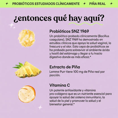 Lemme® PURR Probióticos para la Salud Íntima | Borra Malos Olores e Infecciones