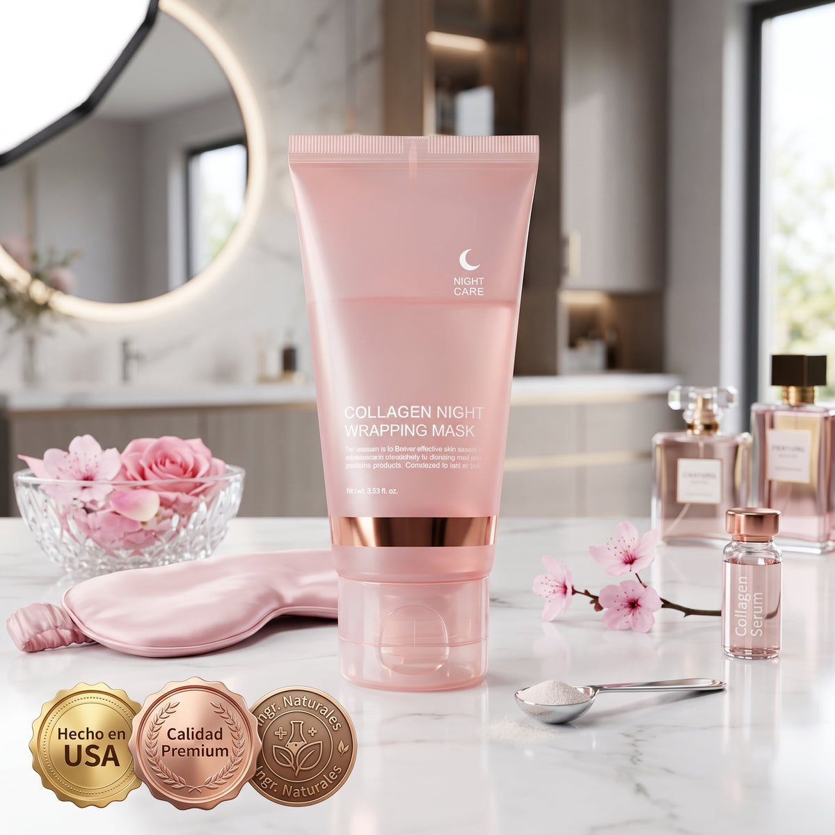 Night Care® Collagen Night Mascarilla Envolvente | Rejuvenece y Reafirma tu Rostro al Dormir