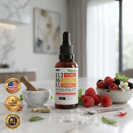 Nusava® Vitamina B Complex Metilcobalamina (B1, B6, B12, Niacina, Folato) | Frena el Dolor y la Debilidad