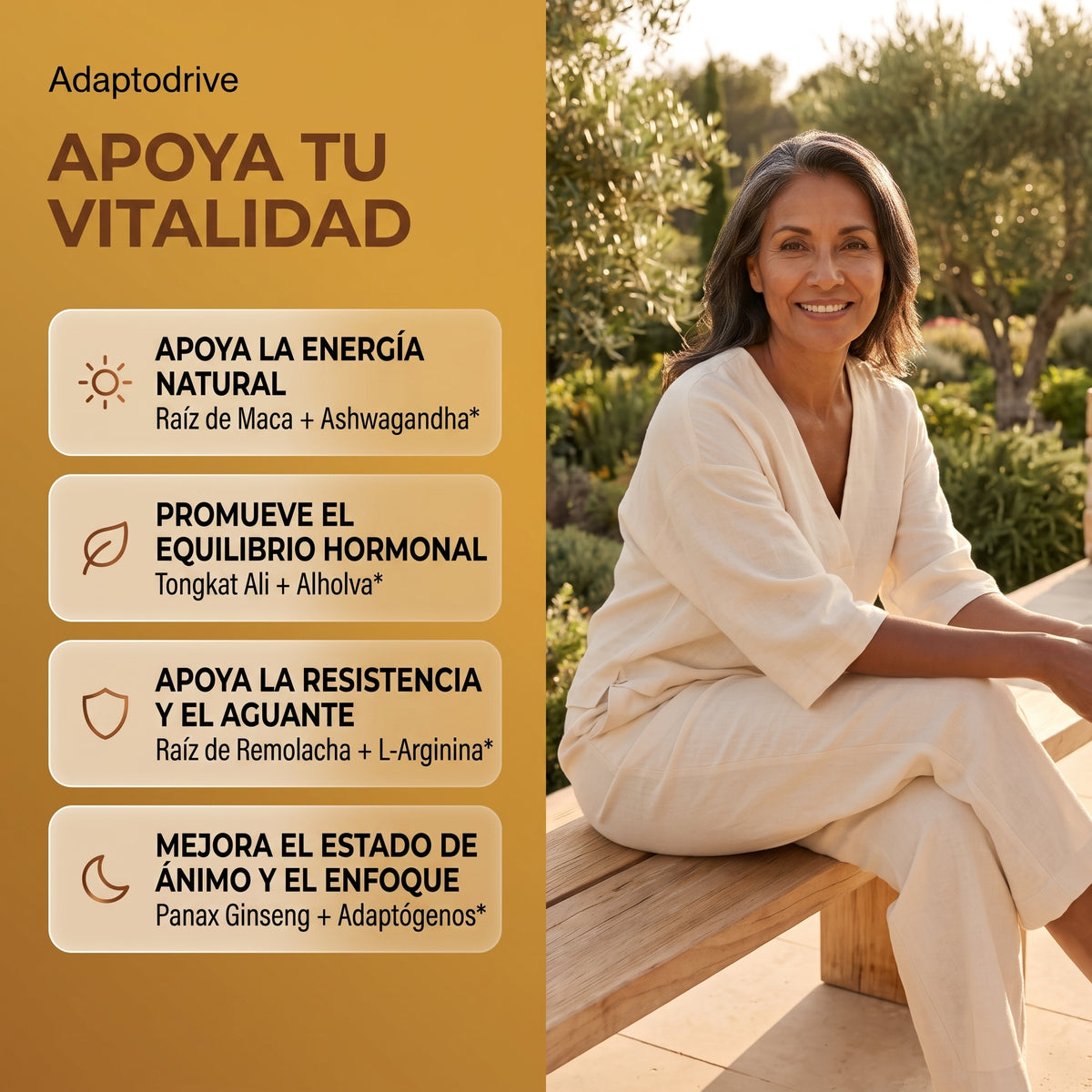 Clean Nutra® Adaptodrive Extracto de Maca Líquida 10 en 1 | Derrite la Barriga por Cortisol