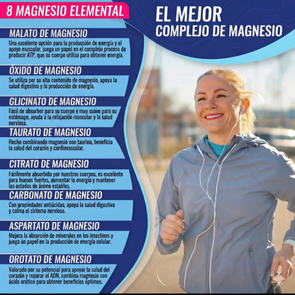 Toplux® Complejo de Magnesio 8 en 1 | El Soporte Integral para Nervios, Músculos y Corazón